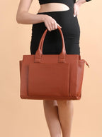 All About Her Elite Laptop Tote Bag (Tan)