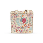 Quilted Tote Bag for Women, Multicolour Printed Handbag, Lightweight Shoulder Bag, Spacious Carryall Tote, Reusable Shopping Bag, Daily Use Travel Office College Handbag (Multicolor 8, 12 *12 In)