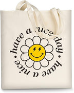 MyOrganicBag - Handmade Canvas Tote Bag Aesthetic, Reusable Organic Cloth Cotton Bags for School, Shopping, Beach, Grocery - Made in India