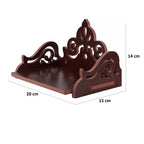 Lyrics Creation Art and Craft Wooden Beautiful Plywood Mandir Pooja Room Home Decor Office OR Home Temple Wall Hanging Product (Dark Brown)