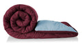 A Brand New - Umi AC Comforter Single Bed | AC Blanket Single Bed | 220 GSM Ultra Super Soft Microfiber Reversible Lightweight All-Weather Bed Comforter/Duvet/Quilt (60X90 Inche, Maroon & Grey) Kafalo