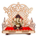 Lexical Wooden Readymade Wall Hanging Puja Temple for Home God Stand for Pooja Room Mandir Wood Devghar Stand for Office and Shop Lexical-421