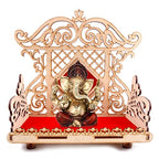 Lexical Wooden Readymade Wall Hanging Puja Temple for Home God Stand for Pooja Room Mandir Wood Devghar Stand for Office and Shop Lexical-421