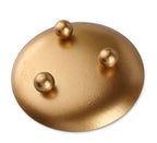 StylizShades Gold Metal Tealight Candle Holder Set of 2 | Round Decorative Tea Light Holders with Ball Feet | Modern Candle Stand for Home Decor, Diwali, Wedding & Table Centerpiece, Gold