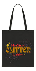 Delhi Printing Co.Glitter black tote bag |Strong Cotton Bag for Shopping | Canvas Tote Bag for Women & Girls | Stylish Cotton Handbags