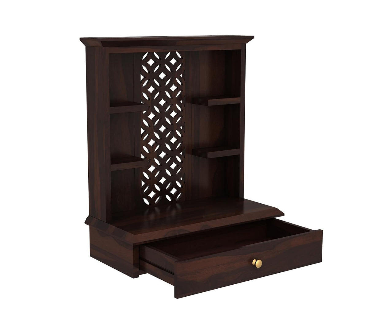 SEENO Wooden Temple/Home Temple/Pooja Mandir/Pooja Mandap Red