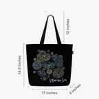 Eco Right Large Canvas Tote Bag for Women, Tote Handbags for Women with Zipper & Inner Pocket for College, Shopping, Office