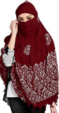VASTTRAM Women's Pure Cotton Long Scarves Scarf Cum Mask Usable For Driver Anti Pollution Full Face Cover With UV Sun Rays Protection For Female, Maroon