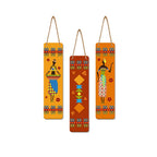 Artvibes African Warli Art Decorative Wall Art MDF Wooden Wall Hanger for Home | Room Wall Art | Modern Decor Artwork | Living Room | Cafe | Wall Art Print | Unique Gift Items (WH_8102N), Set of 3