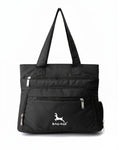 Bag-Age HB50 Tote Bag for Girls & Women | Water-Resistant Office Work Handbag with MultIple Compartments | Work, Travel & Daily Use (Black)