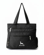 Bag-Age HB50 Tote Bag for Girls & Women | Water-Resistant Office Work Handbag with MultIple Compartments | Work, Travel & Daily Use (Black)