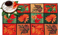 PRAKARTIK BY INDUARTS Tropical Eco-Friendly Cotton Dining Table mats, Reusable, Machine Washable, Everyday Use Multicolor Rectangular Placemats, Set of 6 (33x47 cm) Kafalo
