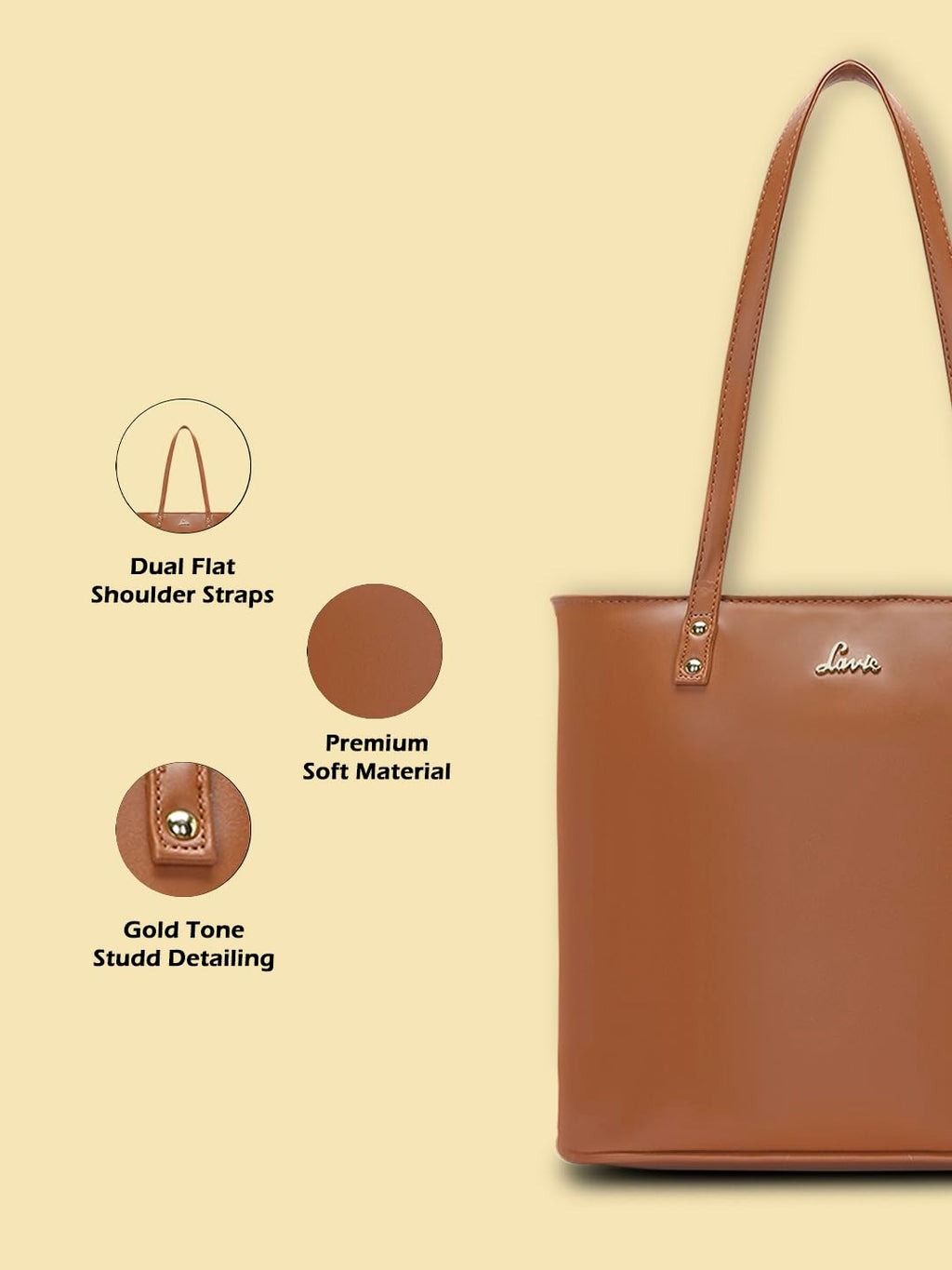 Lavie womens Western TAN Satchel, L (HJGE315042N4)
