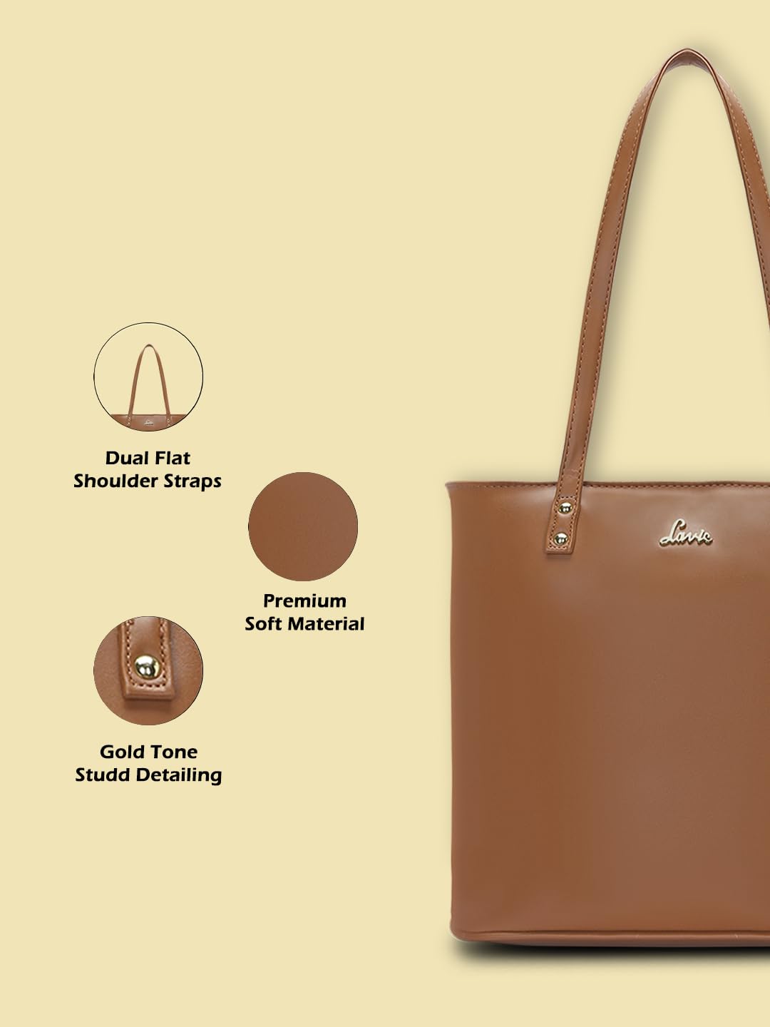 Lavie womens Western TAN Satchel, L (HJGE315042N4)