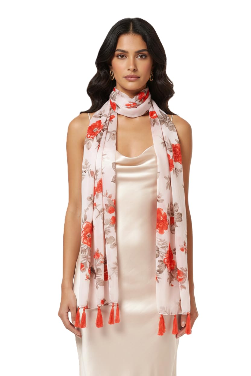 SAHIL SCARF Women Lightweight Scarf | 180 x 55 cm | Soft, Comfortable & Breathable | All Season Scarf
