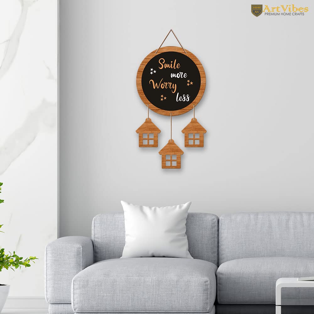 Artvibes Motivational Quotes Wooden Wall Hanger for Home Decor | Quotes Decor Item | Motivational Wall Decor | Wall Poster | Graphic Art | Gift Items | Office Wall Decoration Items (WH_7208N)