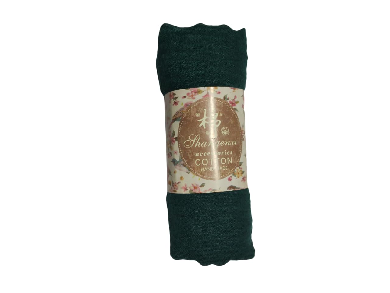 IBA ISBA COLLECTIONS Women's Crinkle Cotton Scarf, Stoles, Hijab (80 x 190 Cms) (Ocean Green)