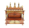Wood To Cart Beautiful MDF Wooden Temple/Pooja Mandir for Home and Office/Wall Mounted Temple/Puja Stand (Copper-15x8x18 inches)