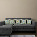 Trance Home Linen Set of 5 Premium Cotton 12x12 inch Cushion Covers for Sofa and Diwan | Small Cushion Covers – (12x12 inch | 30cmx30cm, Green Vintage Woods) – Set of 5