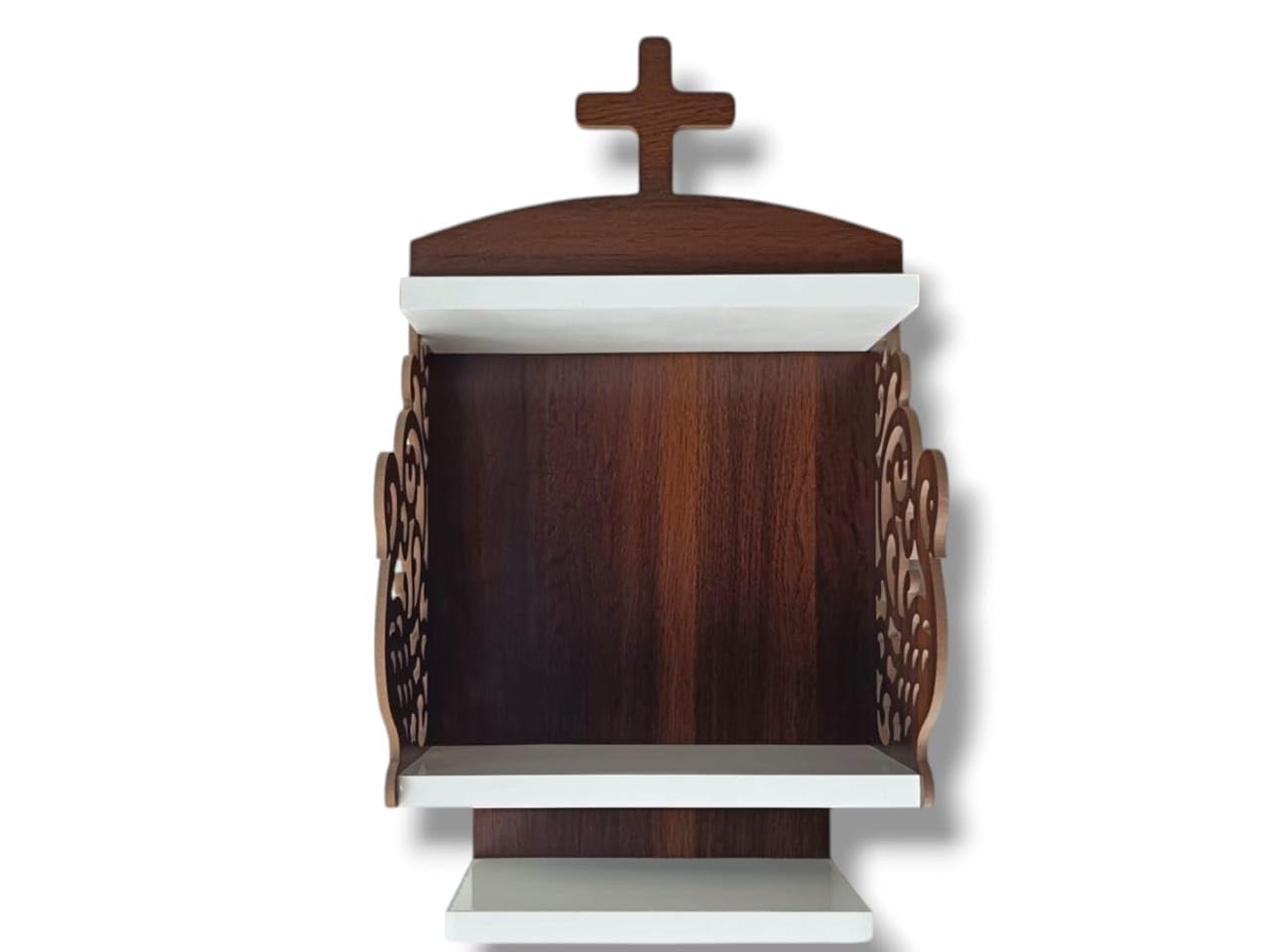 Peacock Wall Mount Christian Cross Temple, Jesus Prayer Wall Mount Temple, Christian Christ Temple, Home and Office Temple