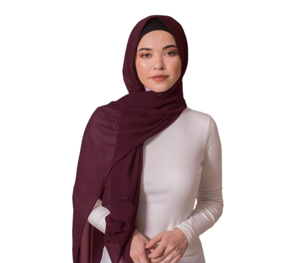 URSHIA MALAYSIAN GEORGETTE HIJAB/DIAMOND GEORGETTE HIJAB FOR WOMEN (PURPLE)