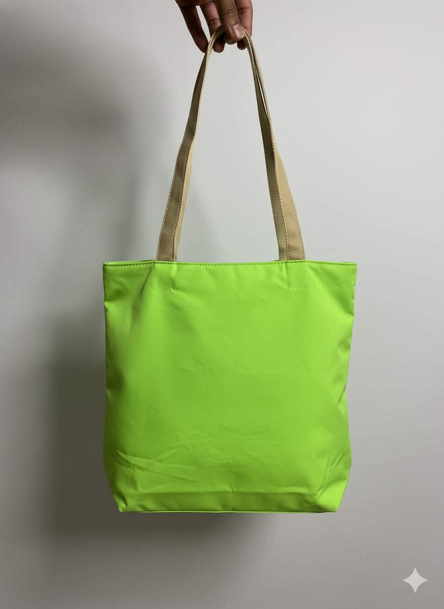 BROGBUS Canvas Tote Bag with Two Handles for Shopping, Travel, School, Office, and Daily Use, Green