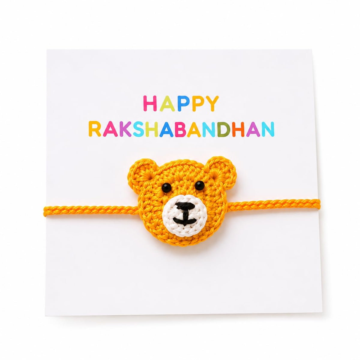 The Baby First Box Handmade Crochet Baby First Rakhi for Kids Brother Sister | Soft Cotton Raksha Bandhan Rakhi for Boys Girls |