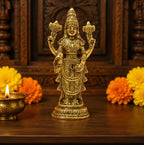 KridayKraft Aluminium Balaji Statue, Venkateswara Idol Lord Thirupathi Murti Lord Balaji Idols, Tirupati Idol God Statue Showpiece, Venkateswara, Home Décor Gifts,Gold (1 Piece)