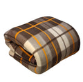 CHANDRAVATI Modern Check Polar Fleece All Season Blanket Single Bed with || Satan Border || 500 TC || Heavy Quality || (Brown, 60x90) Kafalo