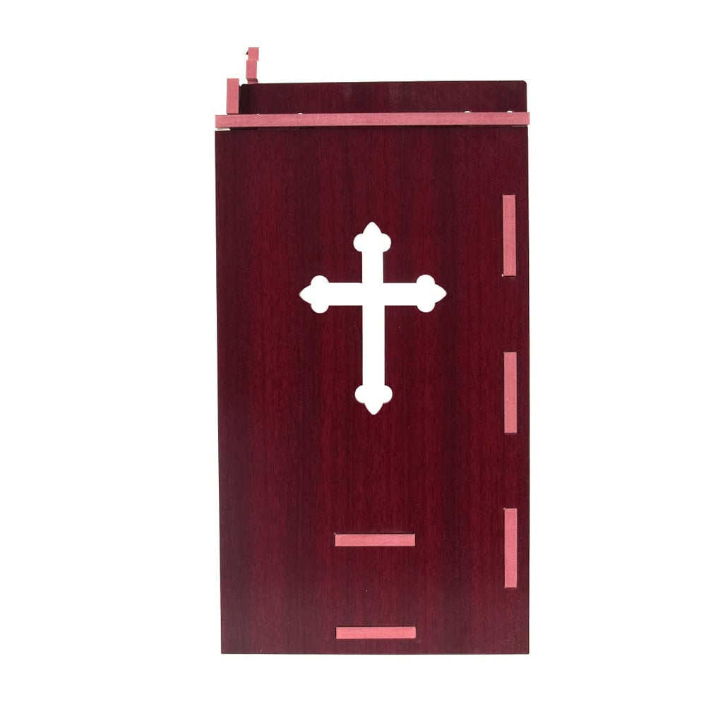 nexat MDF Wooden Mandir with Doors | Compact Pooja Temple for Home | Office Temple & Housewarming Gift (452)