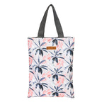 PrettyKrafts Tote Bags Cotton Shopping Bags with Shoulder Length Handles, Grocery Shopping Cloth Bags, Reusable, Washable Tote Bag for Women, Teacher, Mother as Gifts, Grey Peach