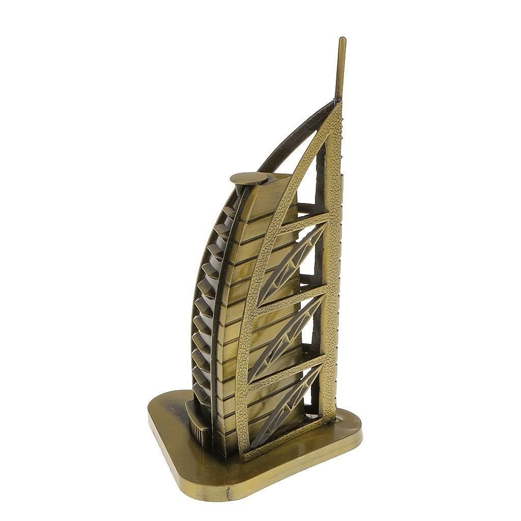 Decorative Metallic Burj Al Arab Tower Gold and Black Home Decor Showpieces
