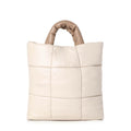 Haute Sauce White Quilted tote bag with Zip Closure for Women & Girls | Bags for women | Trendy, Cute, Fancy, Stylish, Purse, handbag, side bag for ladies | shoulder bag for women | Shopper bag