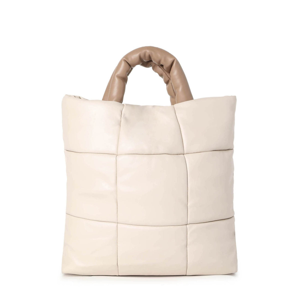 Haute Sauce White Quilted tote bag with Zip Closure for Women & Girls | Bags for women | Trendy, Cute, Fancy, Stylish, Purse, handbag, side bag for ladies | shoulder bag for women | Shopper bag