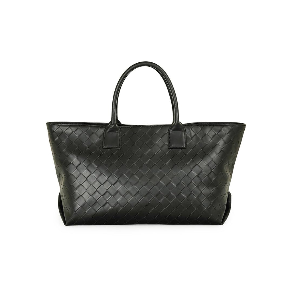 Nautica Women's Large Tote Bag | Durable PU with Quilted Design & Padded Grab Handles Ladies Shoulder Bag | Premium Spacious Handbag with Magnetic Closure for Girls | Black