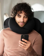 Store2508 Spungee Microbeads Travel Neck Pillow with Eye Mask & Ear Plugs (Red)