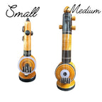 Thiva Handmade Wooden Veena Small and Medium Size Home Decor Gifting Eucalyptus Wooden Veena Musical Instruments Decorative Showpiece (Brown) Combo Pack of 2