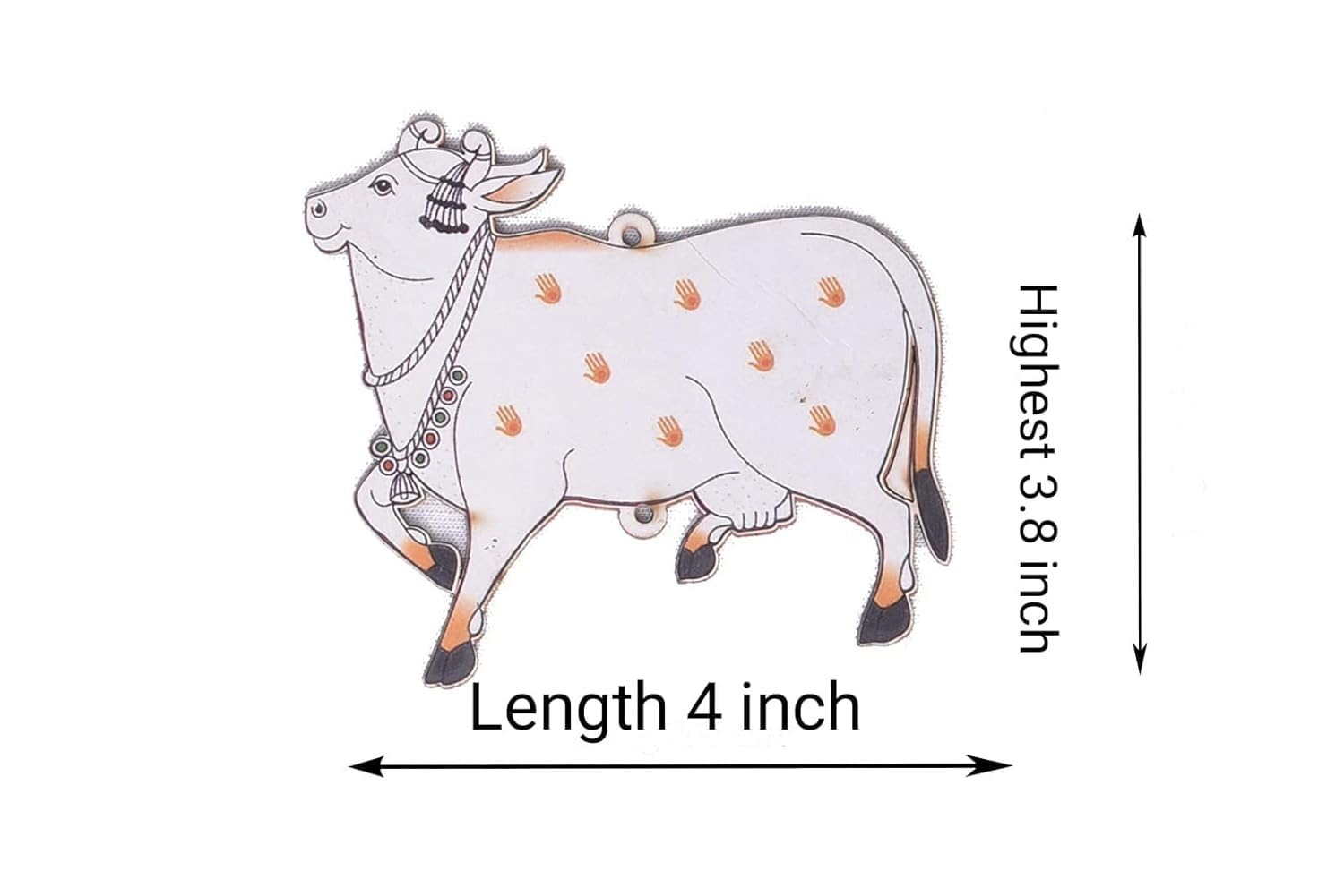 NNJ GROUP Pichwai Cow Design MDF Cutout for Diwali | Dussehra | Rangoli | Pooja | Festival Gift | Wedding Decorations (6 Pair) (12 Cow)