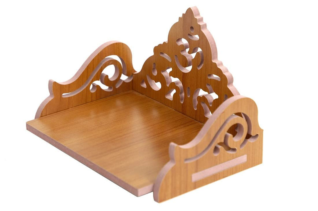kriyanta Small Wooden Temple for Home & Office, Light Weight Puja Mandir, Perfect for Smaller Spaces. (Hindolo 25)
