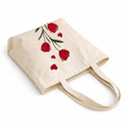 PeaceOut Cotton Canvas Tote bag for Women – Reusable Aesthetic Printed Shoulder Carry, Eco-Friendly for Work, Travel, Grocery, Beach & Everyday Use
