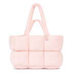 PALAY® Puffer Tote Bag with Zipper for Women Large Quilted Puffy Handbag with Cup Holder and Laptop Compartment for Work Traveling and Daily Use