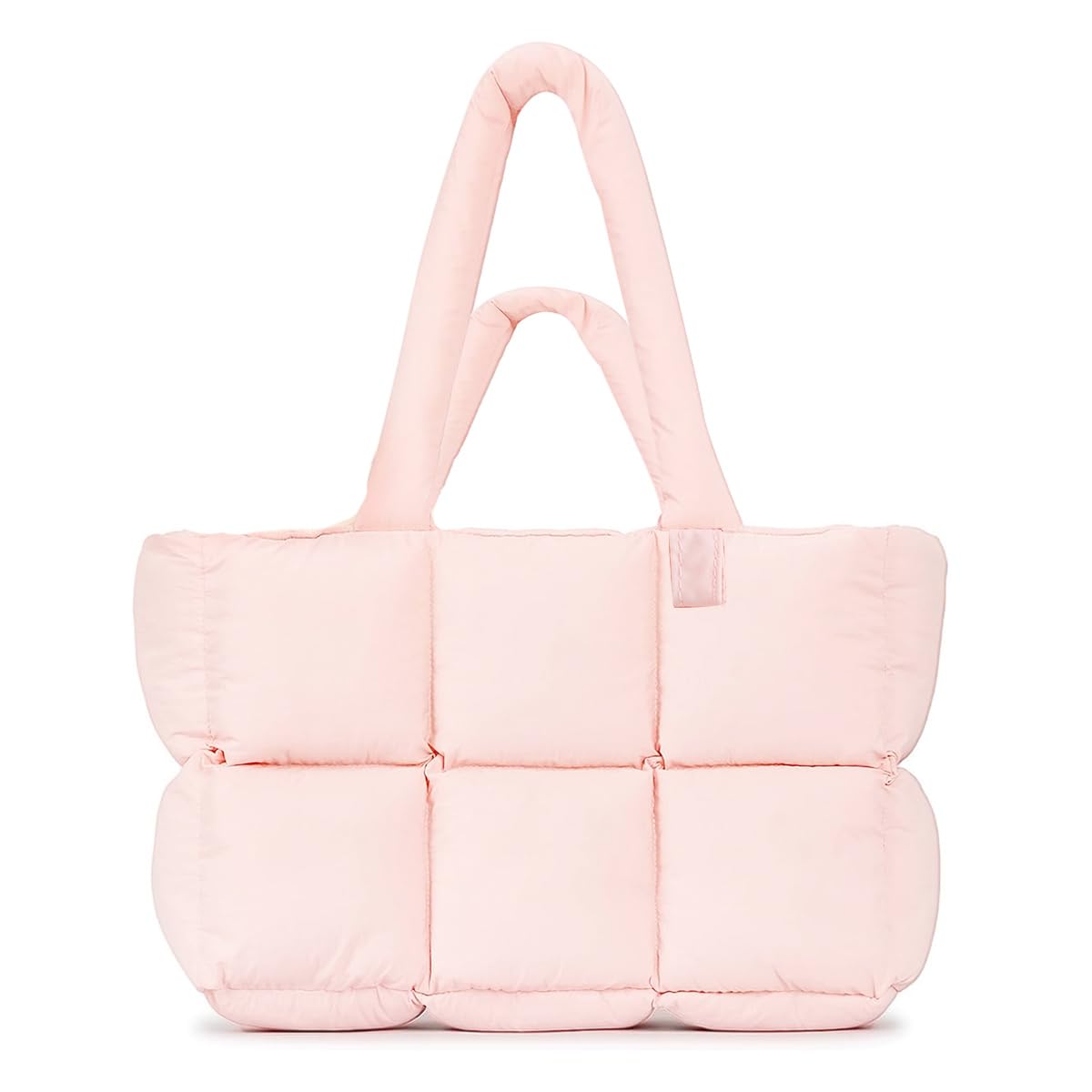 PALAY® Puffer Tote Bag with Zipper for Women Large Quilted Puffy Handbag with Cup Holder and Laptop Compartment for Work Traveling and Daily Use