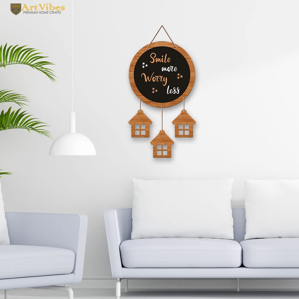 Artvibes Motivational Quotes Wooden Wall Hanger for Home Decor | Quotes Decor Item | Motivational Wall Decor | Wall Poster | Graphic Art | Gift Items | Office Wall Decoration Items (WH_7208N)