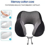 SKYLOFTS 100% Cotton Blue Neck Pillow for Boys Car, Train, Flight, Bus - Microfibre Travel Cushions with Sleeping Eye Mask- Kids