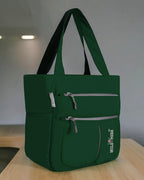 WILD MODA Women Kareena Multipurpose Shoulder & Tote Bag (Green & Grey)
