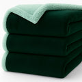 BSB HOME Ultra-Soft Flannel Sherpa Blanket for Single Bed | 500 GSM | Premium Warm & Cozy Winter Blanket | Reversible Dual-Layer Flannel and Sherpa – Bottle Green & Mint Weight - 2.4 KG Kafalo