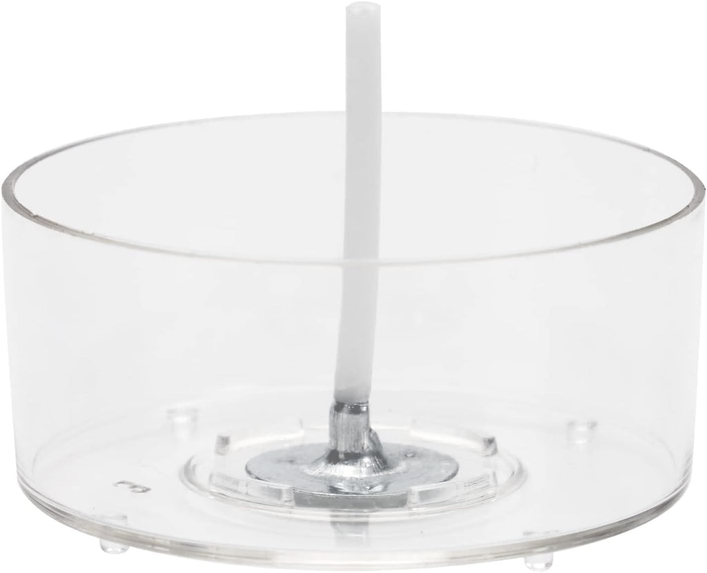 25Pcs Tealight Cup for Candle Making Empty Acrylic Polycarbonate Cups Tea Light Holder Transparent Clear Container Different Shape (Round 37x12mm)