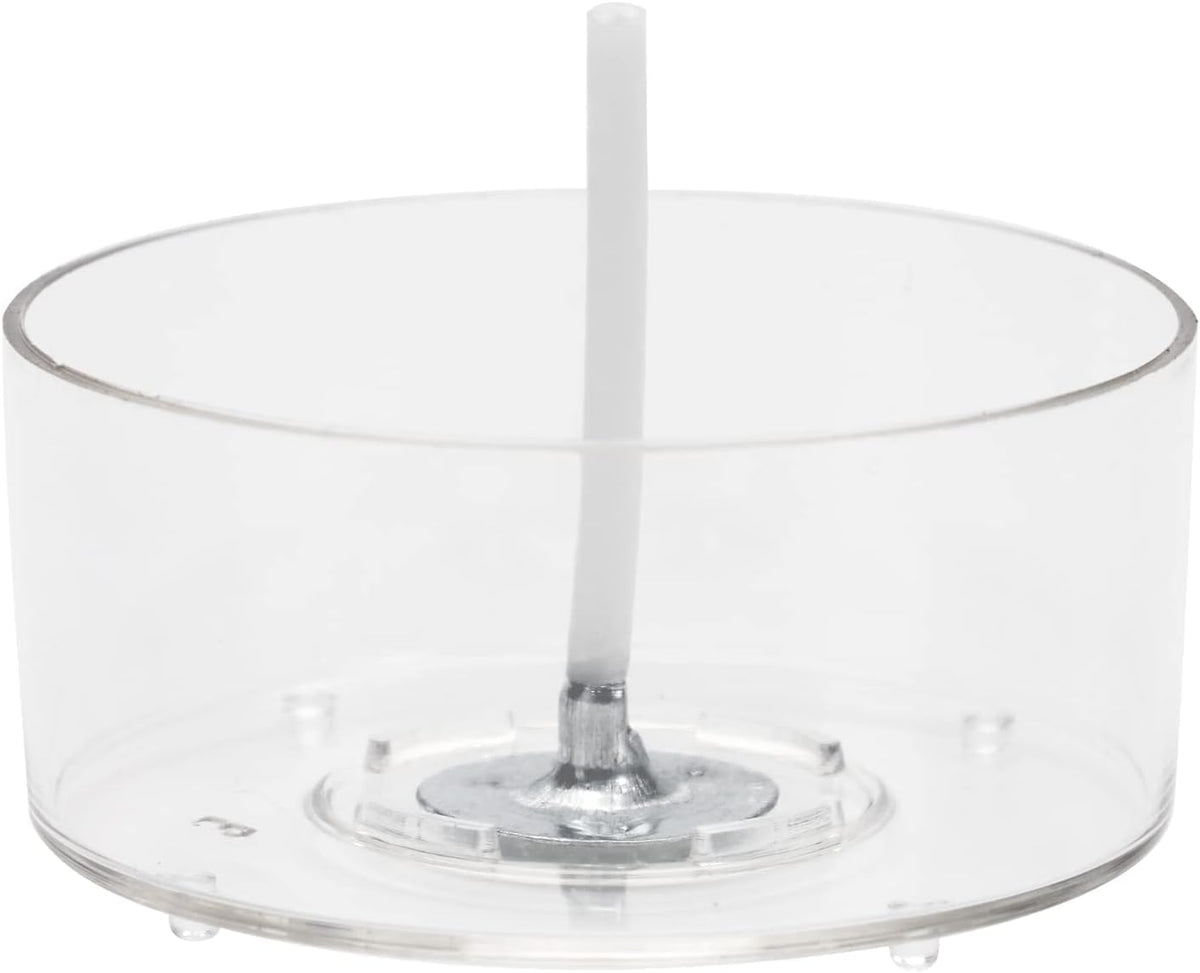 25Pcs Tealight Cup for Candle Making Empty Acrylic Polycarbonate Cups Tea Light Holder Transparent Clear Container Different Shape (Round 37x12mm)