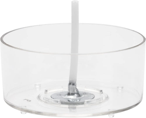 25Pcs Tealight Cup for Candle Making Empty Acrylic Polycarbonate Cups Tea Light Holder Transparent Clear Container Different Shape (Round 37x12mm)