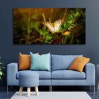 VIBECRAFTS Canvas Paintings for Living Room Drawing Room Beautiful Butterfly in Forest Premium Canvas Wall Painting Fitted With Wooden Frame for Home | Office | Gift (PTVCH_2328)